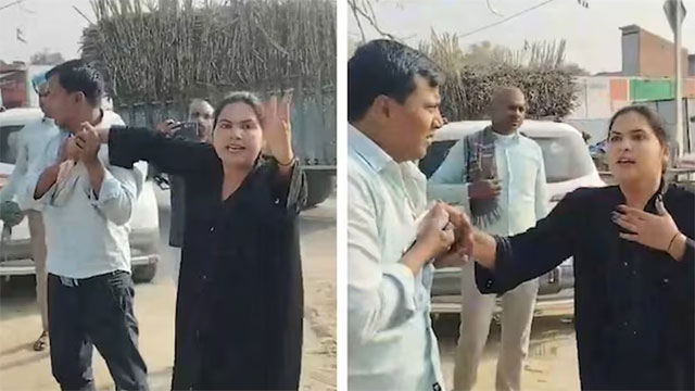 পরকীয়া সন্দেহে শিক্ষক স্বামীকে জনসম্মুখে পেটালেন স্ত্রী