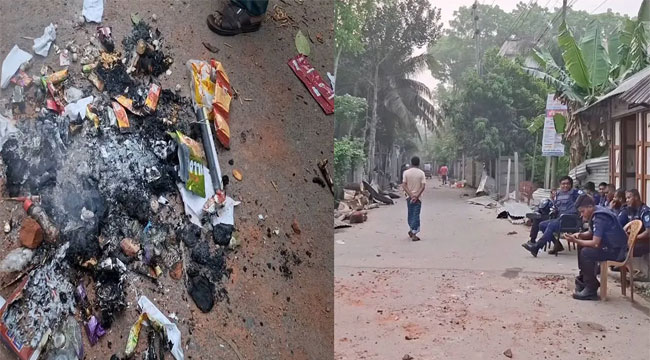 রাতভর সংঘর্ষ, শতাধিক ককটেল বিস্ফোরণ, মাদারীপুরে থমথমে অবস্থা