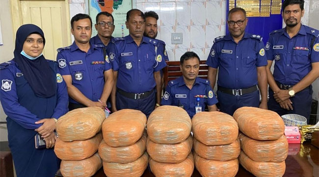 পিরোজপুরে তালাবদ্ধ বাসা থেকে ৩০ কেজি গাঁজা উদ্ধার