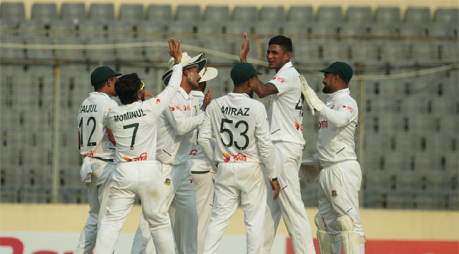 দেশের মাটিতে টেস্টে প্রথমবার পাকিস্তানকে হারালো টাইগাররা