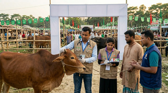 কোরবানির পশুর স্বাস্থ্যসেবায় বাকেরগঞ্জে ৩টি মেডিকেল টিম