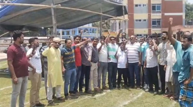 তোফায়েল আহমেদের জানাজা ঘিরে ভোলায় উত্তেজনা, ছাত্রদল-যুবদলের বিক্ষোভ