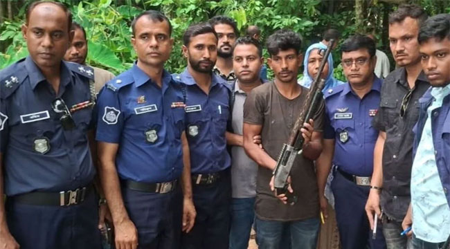 কাউখালী থানা পুলিশের অভিযানে শটগান উদ্ধার