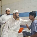 হবিগঞ্জে হামলায় আহত আলিফকে দেখতে হাসপাতালেমামুনুল হক