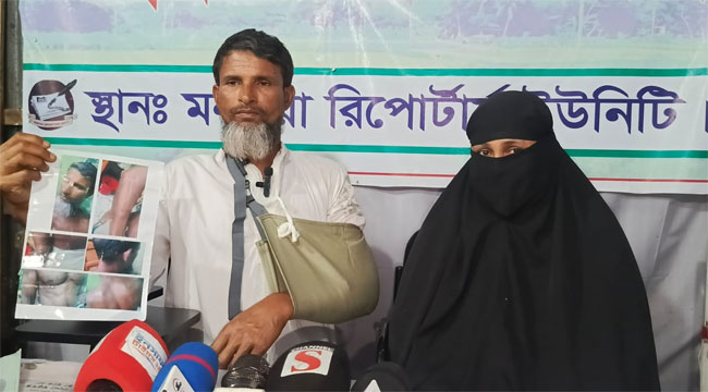 মনপুরায় জমি সংক্রান্ত বিরোধের জেরে হামলা, বিচার চেয়ে ভুক্তভোগীর সংবাদ সম্মেলন