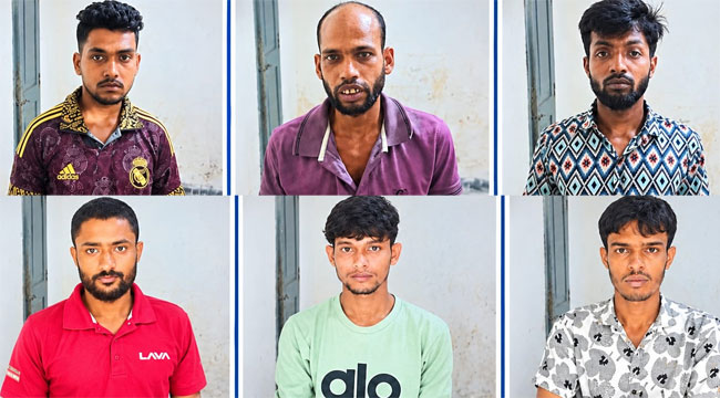 আগৈলঝাড়ায় পুলিশের অভিযানে ইয়াবা ও গাঁজাসহ গ্রেফতার ৬