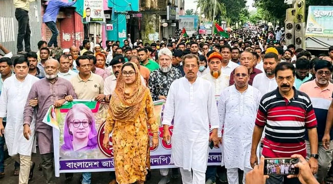 বাকেরগঞ্জে বিএনপির প্রতিষ্ঠাবার্ষিকীতে সমাবেশ ও বর্ণাঢ্য র‍্যালি